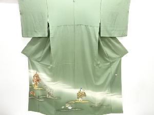 作家物　能役者模様一つ紋色留袖